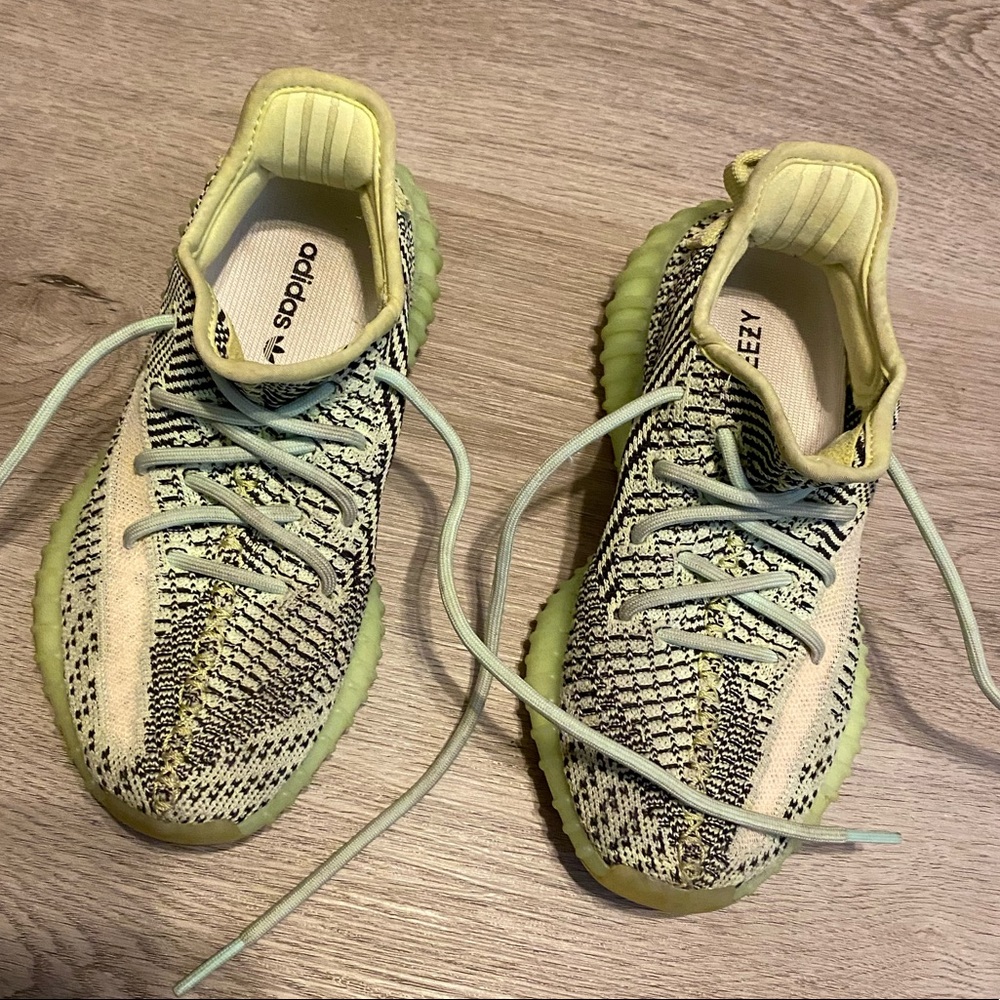 Kids lime green yeezy boost v2